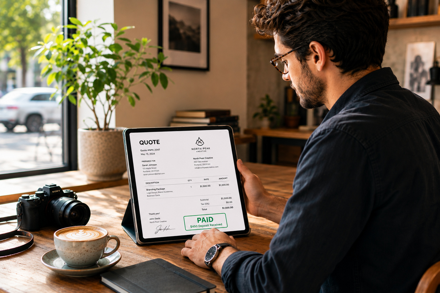 Freelancer workflow from upload to payment in DociShield